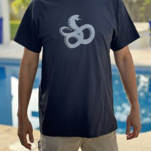 T Shirt - Black / Dark Gray logo Single Logo