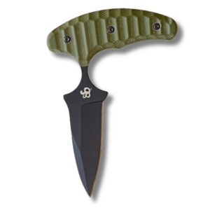Push Dagger BLACK with OD Green Handle